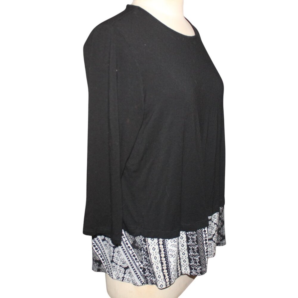 J. JILL Wearever Collection Sz L Petite Asymmetrical Hem Work Blouse Top Tunic - Picture 5 of 6